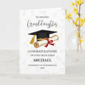 Carte Proud Granddaughter Graduation Personalized (Fleur jaune)