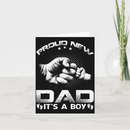 Carte Proud New Dad It's A Boy  (Devant)
