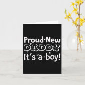 Carte Proud New Dad. It's A Boy Soon To Be Dad Father's (Fleur jaune)