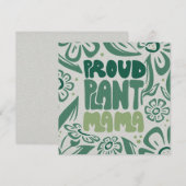 Carte Proud Plant Mama – Bold Plant Lover Flat Card (Devant / Derrière)