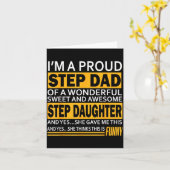 Carte Proud Step Dad Father Day Gift For Stepdad From St (Fleur jaune)