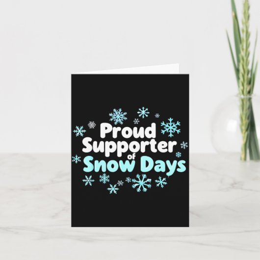 Carte Proud Suprter Of Snow Days Chemistry Teacher Snow  (Devant)