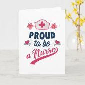 Carte Proud to be a Nurse (Fleur jaune)