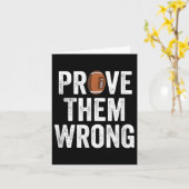 Carte Prove Them Wrong Football Motivational Sitive Mind (Fleur jaune)