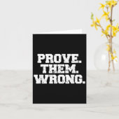 Carte Prove Them Wrong Workout Training Motivation Logo  (Fleur jaune)