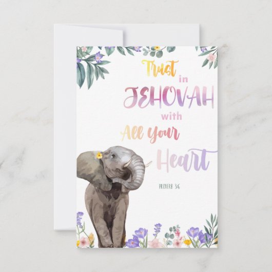 Carte Proverbe 3:6 Faites confiance à l'Éternel avec tou (Dos)