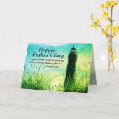 Carte Proverbes 20:7 Bible Verse Fête des pères, Phare (Fleur jaune)