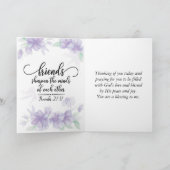 Carte Proverbes 27:9 L'amitié douce rafraîchit l'âme (Intérieur)