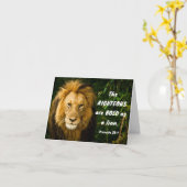 Carte Proverbes 28:1 Les justes sont Téméraires comme un (Fleur jaune)