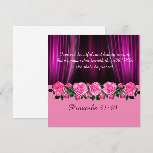 Carte Proverbes 31 (Devant / Derrière)