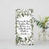 Carte Proverbes 3:12, Aquarelle Bible verse signet (Debout devant)