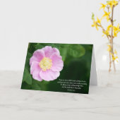 Carte Proverbes 3:5-6 Bible chrétienne Verse Fleur rose (Fleur jaune)