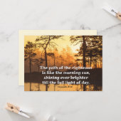 Carte Proverbes 4:18 Chemin de la juste Bible Plat (Devant/Arrière en situation)