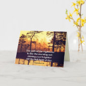 Carte Proverbes 4:18 Sentier de la Bible vertueuse Verse (Fleur jaune)