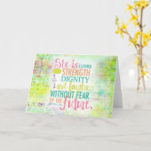 Carte Proverbes artistiques 31:25 (Fleur jaune)