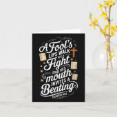 Carte Proverbs 18 6 _ Bible Verse  (Fleur jaune)