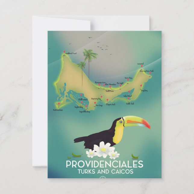 Carte Providenciales turks et caicos (Devant)