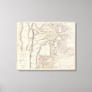 Carte, provincies Salta in Jujuy Canvas Afdruk
