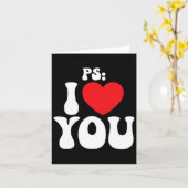 Carte Ps I Love You Day Violet Fun Valentine corresponda (Fleur jaune)