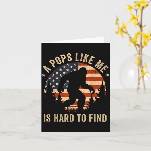 Carte Ps Like Me Is Hard To Find Bigfoot Usa Flag Funny  (Fleur jaune)