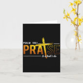 Carte Psalm 100_1 Praise Is What I Do Worship Christian  (Fleur jaune)