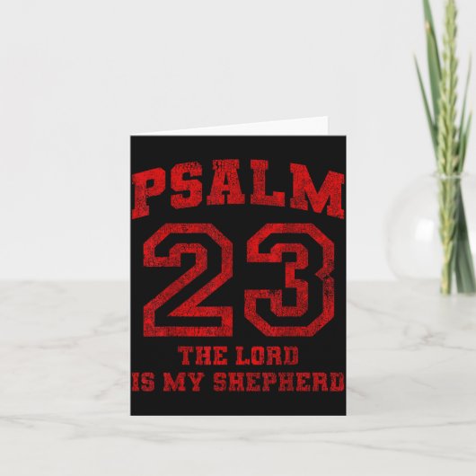 Carte Psalm 23 The Lord Is My Shepherd (Devant)