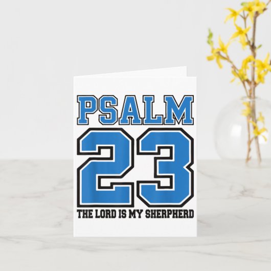 Carte Psalm 23 The Lord Is My Shepherd Funny Christian T (Fleur jaune)