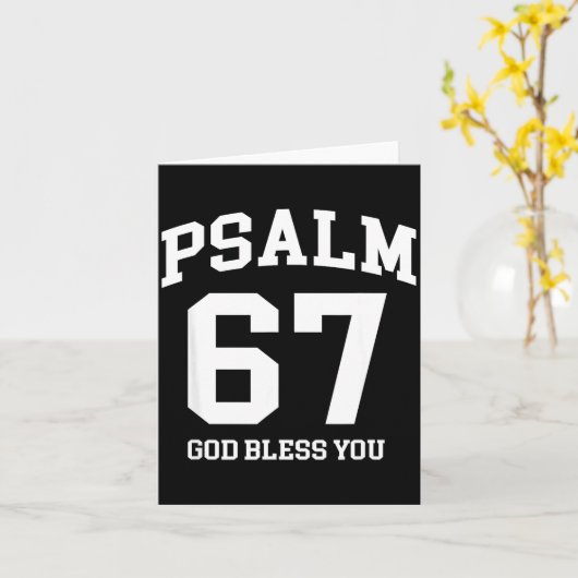 Carte Psalm 67 Christian 6 7 Six Seven Jesus Funny Meme (Fleur jaune)