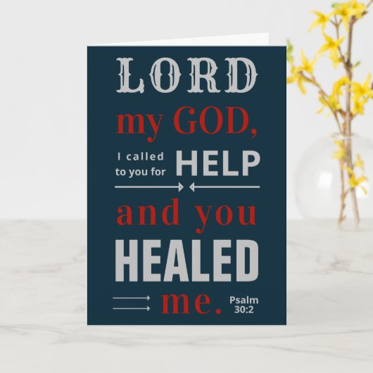 Carte Psaum 30:2 (Fleur jaune)