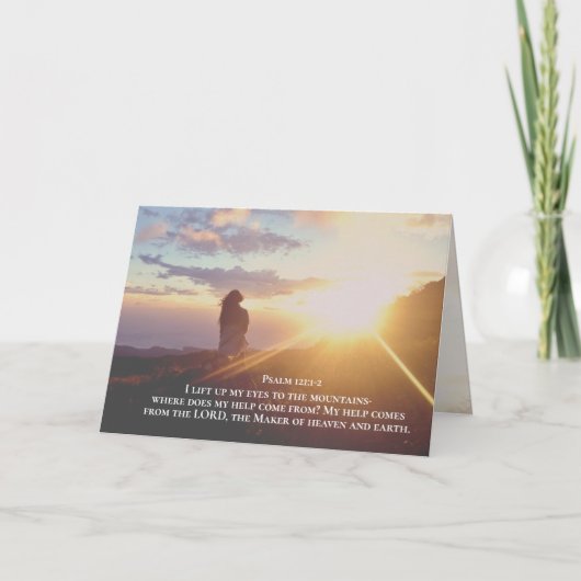 Carte Psaume 121:1-2 Mon aide vient de l'Éternel (Devant)