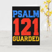Carte Psaume 121 Inspirational chrétien gardé (Fleur jaune)