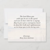 Carte Psaume 138:3 Tu m'as fait coucher de soleil sur le (Dos)