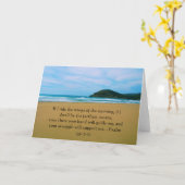 Carte Psaume 139 : 9-10 BELLE CITATION BIBLIQUE (Fleur jaune)