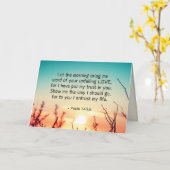 Carte Psaume 143:8 Parole de ton amour indéfectible leve (Fleur jaune)