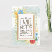 Carte Psaume 16:8 Je ne serai pas secoué Bible chrétien (Devant)