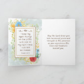 Carte Psaume 16:8 Je ne serai pas secoué Bible chrétien (Intérieur)