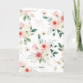 Carte Psaume 23:3 Il rétablit mon âme Bible Verse & Rose (Dos)