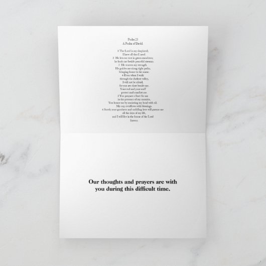 Carte Psaume 23 ; Temps difficile (Intérieur)