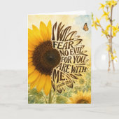 Carte Psaume 23 verset 4 dans Tournesol (Fleur jaune)