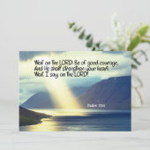 Carte Psaume 27:14 Attendez sur l'Eternel Bible Verse Ca (Debout devant)