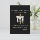 Carte Psaume 27:14 KJV Bible Verse Salutation (Debout devant)