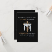 Carte Psaume 27:14 KJV Bible Verse Salutation (Devant/Arrière en situation)