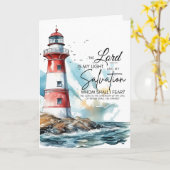 Carte Psaume 27:1 La Bible Éternel est ma Lumière et mon (Fleur jaune)