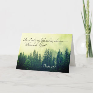 Carte Psaume 27:1 Le Seigneur est ma lumière et mon salu