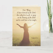 Carte Psaume 27:4 Une chose que je désirais de la Bible (Devant)