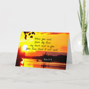 Carte Psaume 27:8 Ton Éternel Visage Je Chercherai La Bi