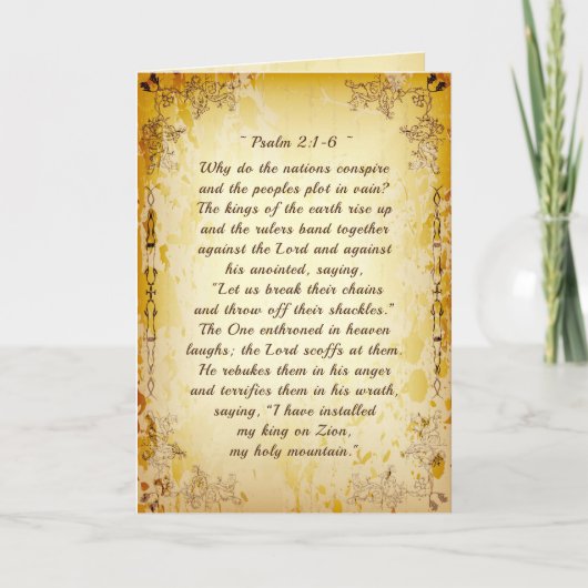 Carte Psaume 2 1-6 Pourquoi les nations conspirent-elles (Devant)