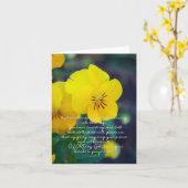 Carte Psaume 30:11-12 Jaune Pansy Blank Encouragement (Fleur jaune)