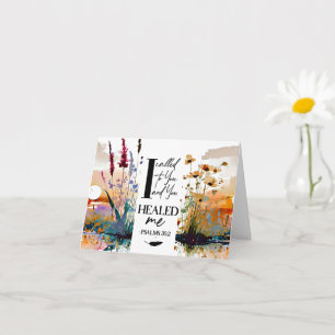 Carte Psaume 30:2 Ô Seigneur, tu m'as guéri Bible chréti