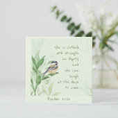 Carte Psaume 31:25 Elle est habillée avec l'Écriture For (Debout devant)